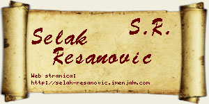 Selak Resanović vizit kartica